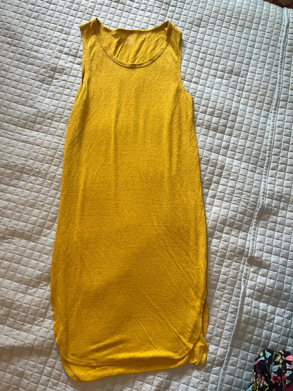 Aerie chartreuse Yellow Sleeveless Tank Dress/Coverup - Casual Summer Midi